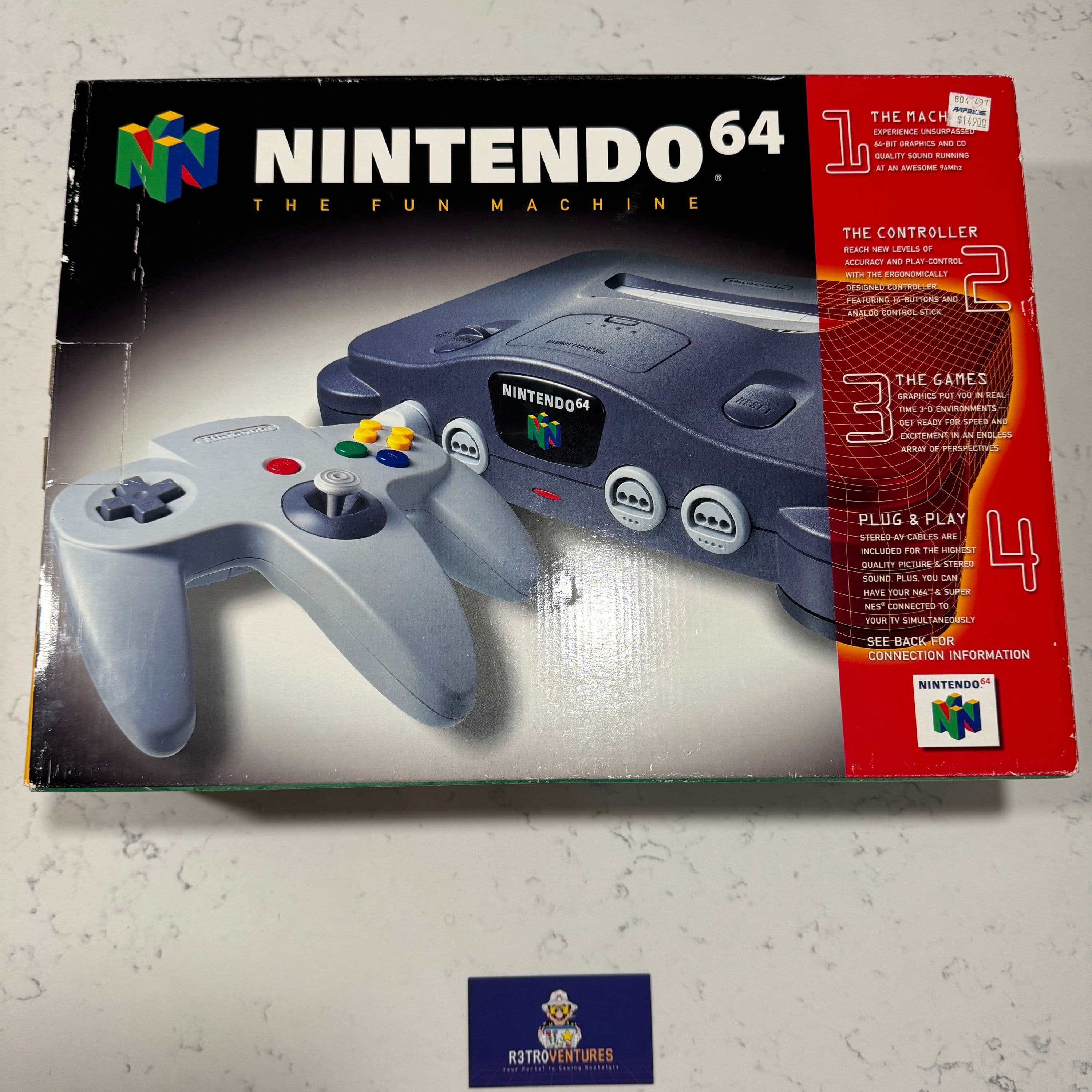 Nintendo 64 console with cartridges