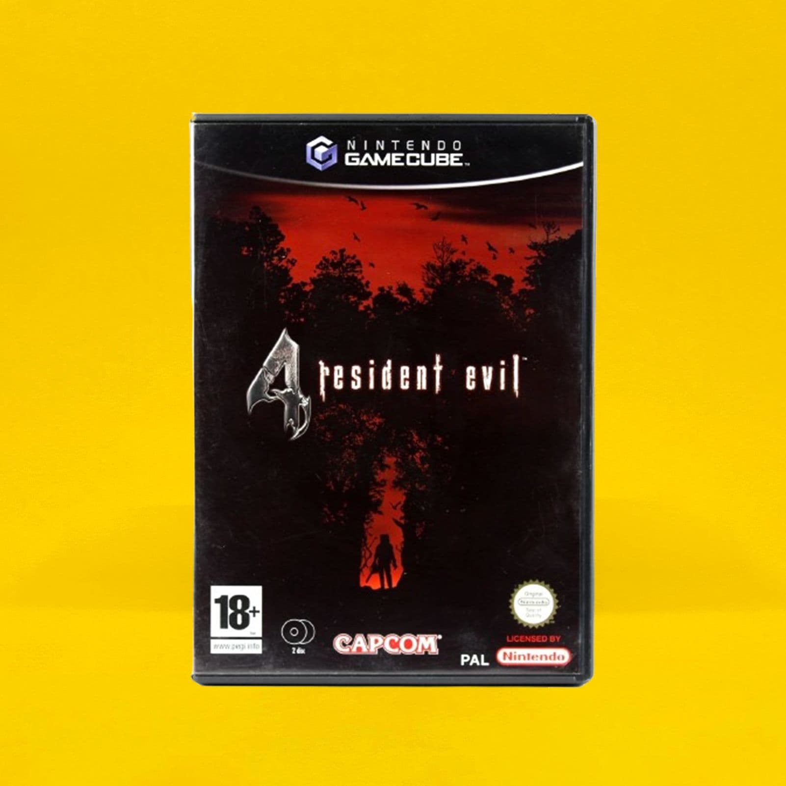 Resident Evil 4 til Nintendo GameCube, PAL-version, komplet i sin æske