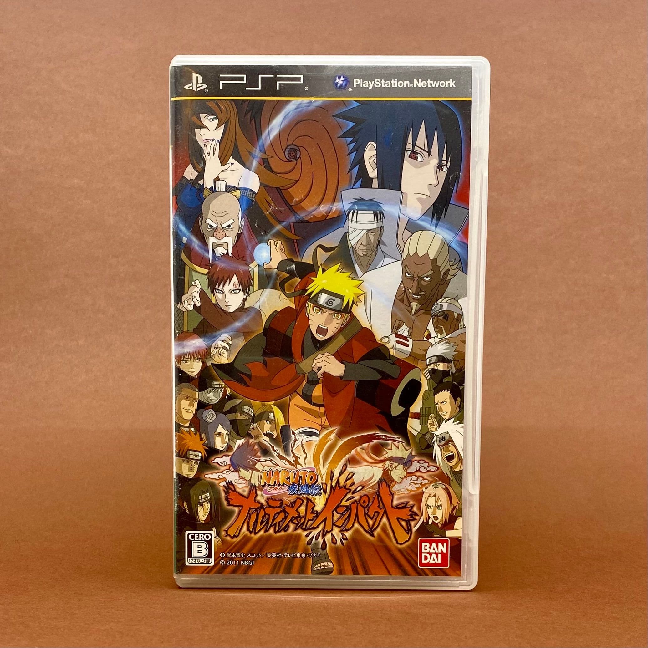 Japanese PSP copy of Naruto Shippuden: Ultimate Ninja Impact in its UMD keep case